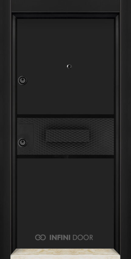 Входна Врата с вградена аларма STARSTEELDOOR Серия INFINIDOOR - 2311 - Черен